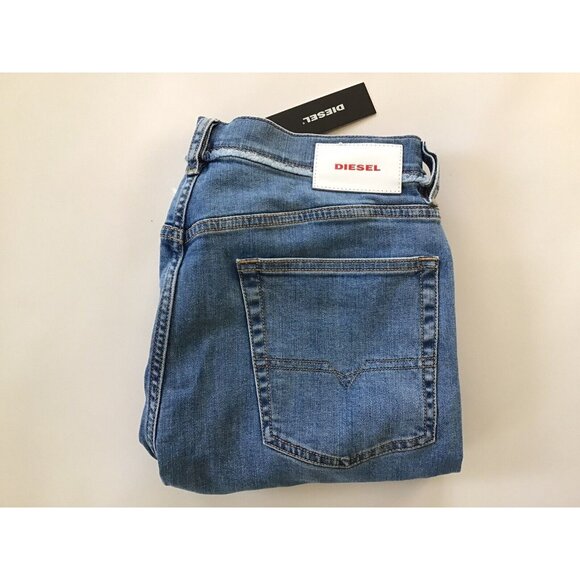 $228 Diesel Men’s Dagh-Sp Regular Straight Jeans 085TD Med Blue Denim Size 33X32 - Picture 2 of 12